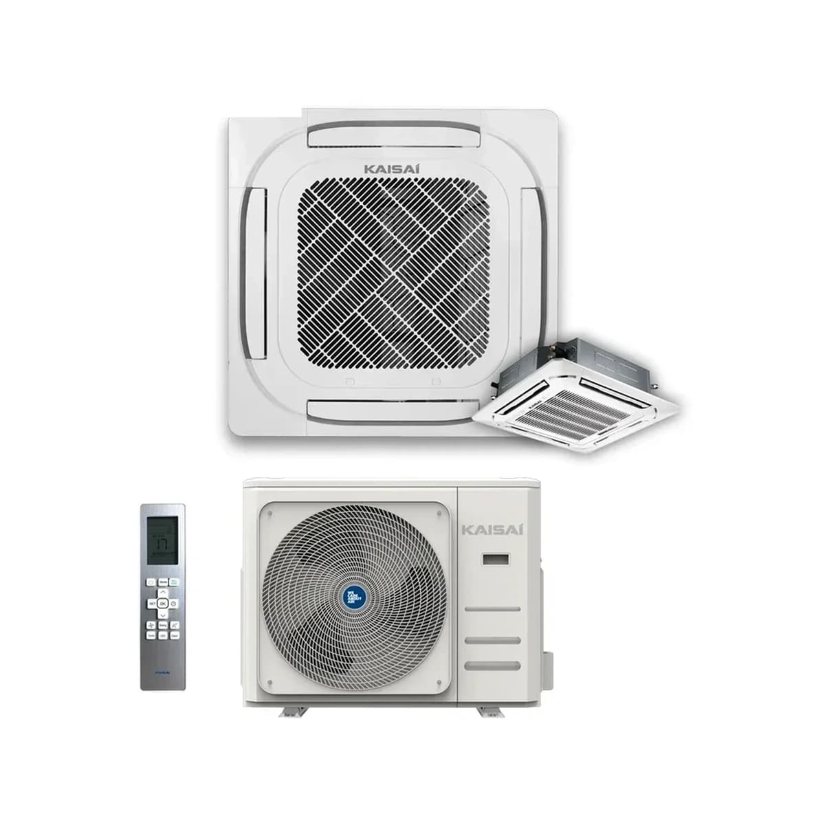SET Kassettenklimaanlage SUPER SLIM KAISAI 10,6 kW KCD-36HRG32X/KOD30U-36HFN32X und KCD-HR