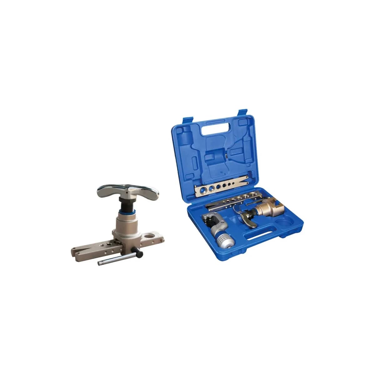 Tecnosystemi 11132074A Hand-Bördelgerät mit Rohrschneider, Zoll/metrisch, im Koffer