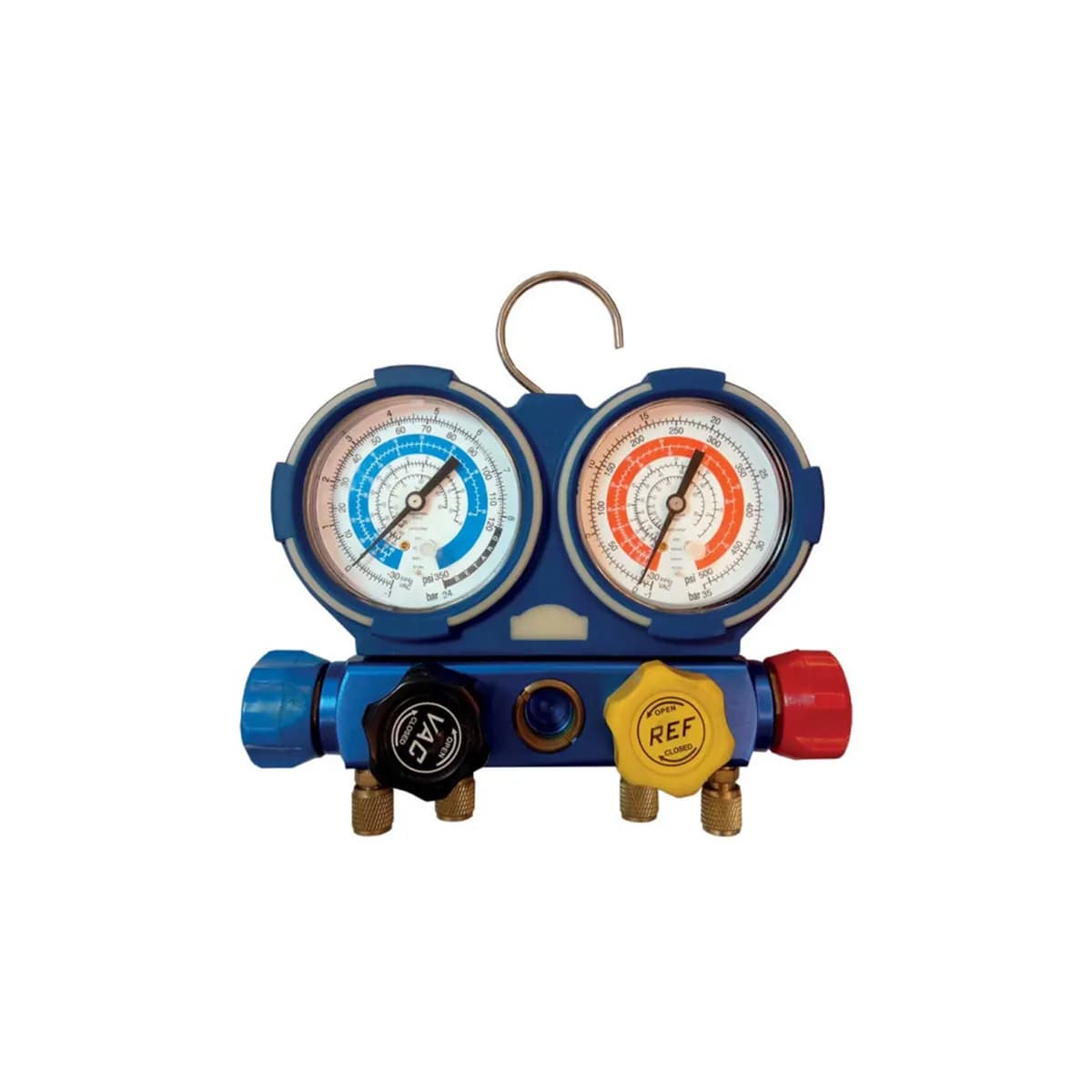 Manometer 4-Wege mit gummierter Oberfläche R32 - R410a tr422abcd (R22)