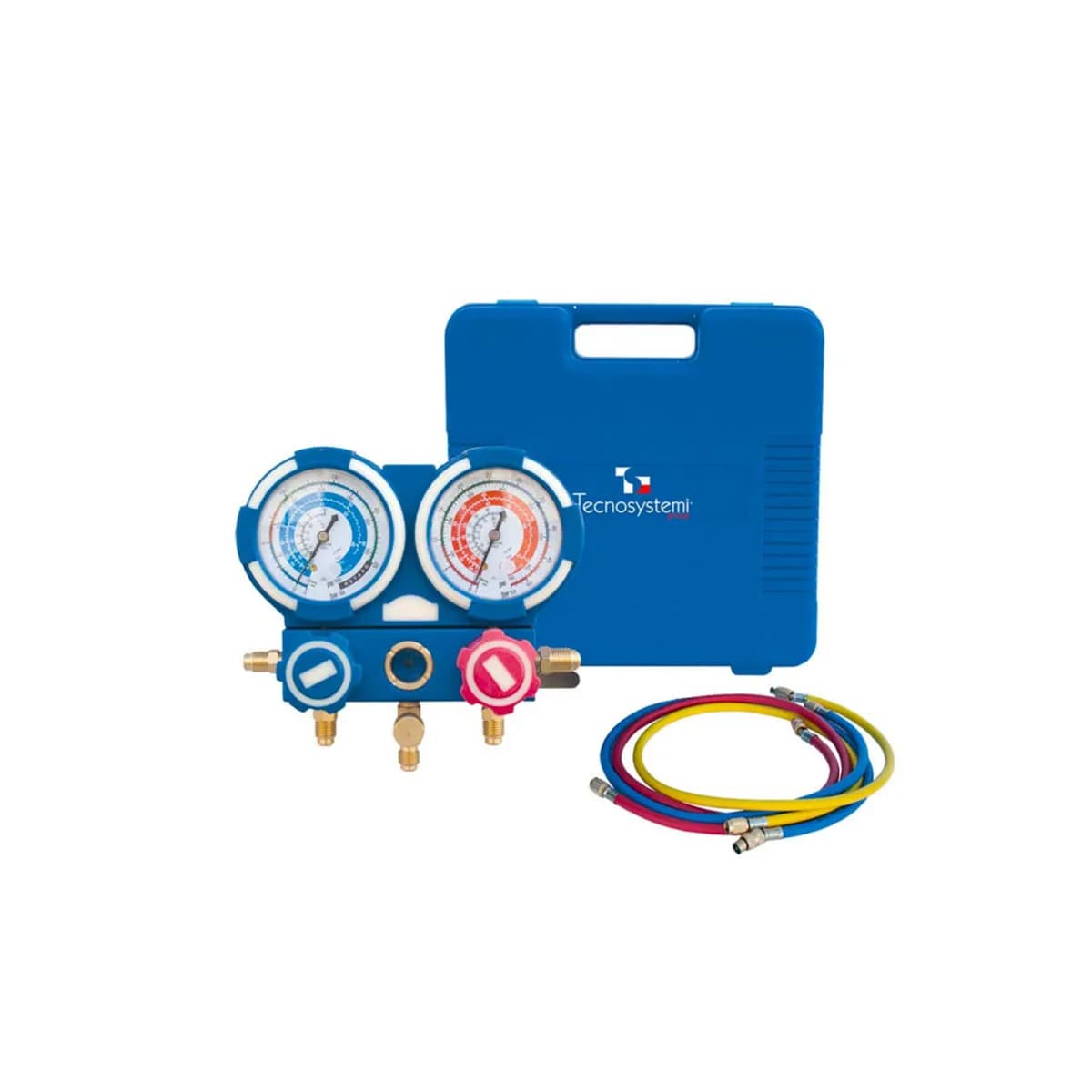 2-Wege-Manometer-Set mit gummierter Oberfläche für R32 - R410a - R134 - TSC200004 (R22)