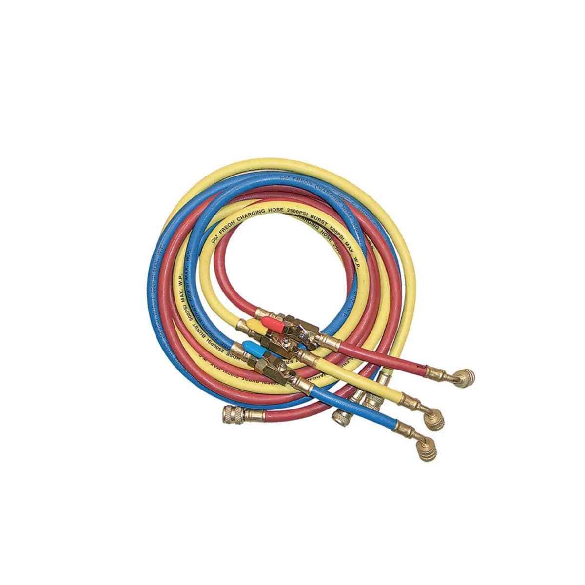 3-teiliger Service-Schlauchsatz mit Ventil 1500mm für Kältemittel R407c R22, 1/4x1/4, 11132026