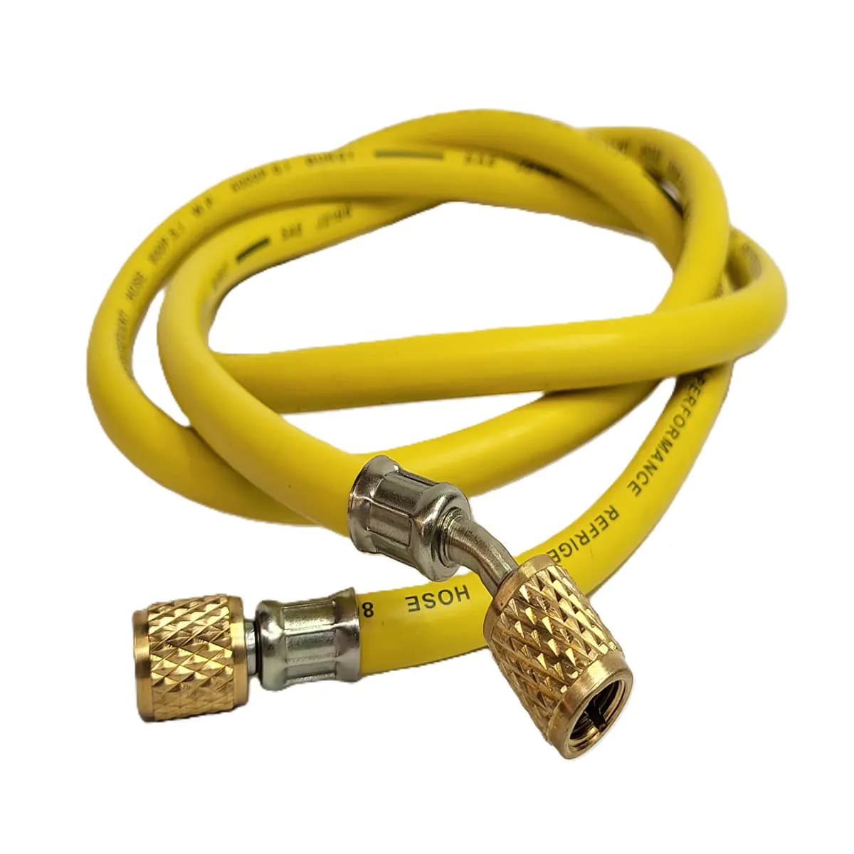 Service-Schlauch, gelb 1500mm für Kältemittel R407c R22, 1/4x1/4, 11132109