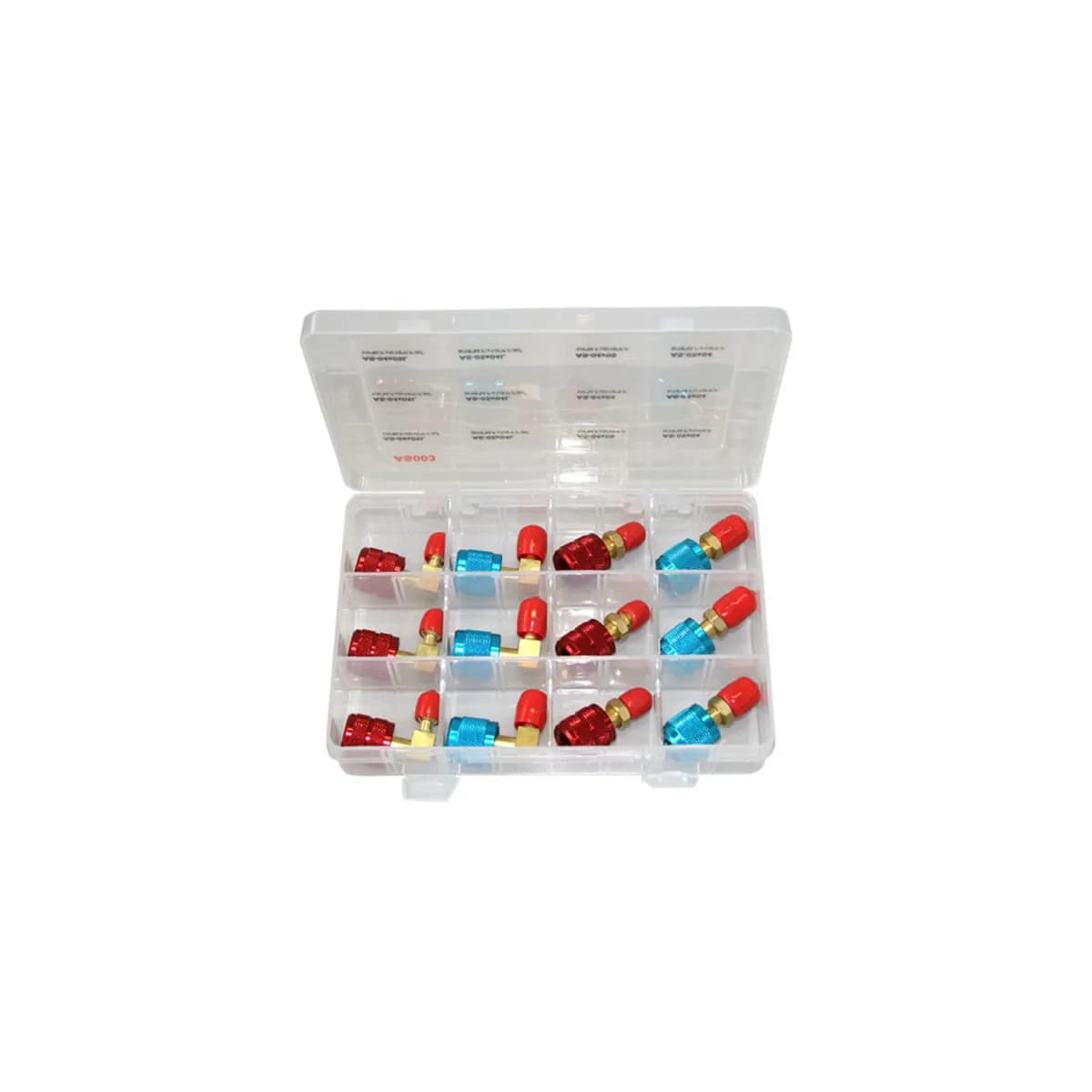 12-teiliges Adapter-Set, gerade und 90°, eloxiert