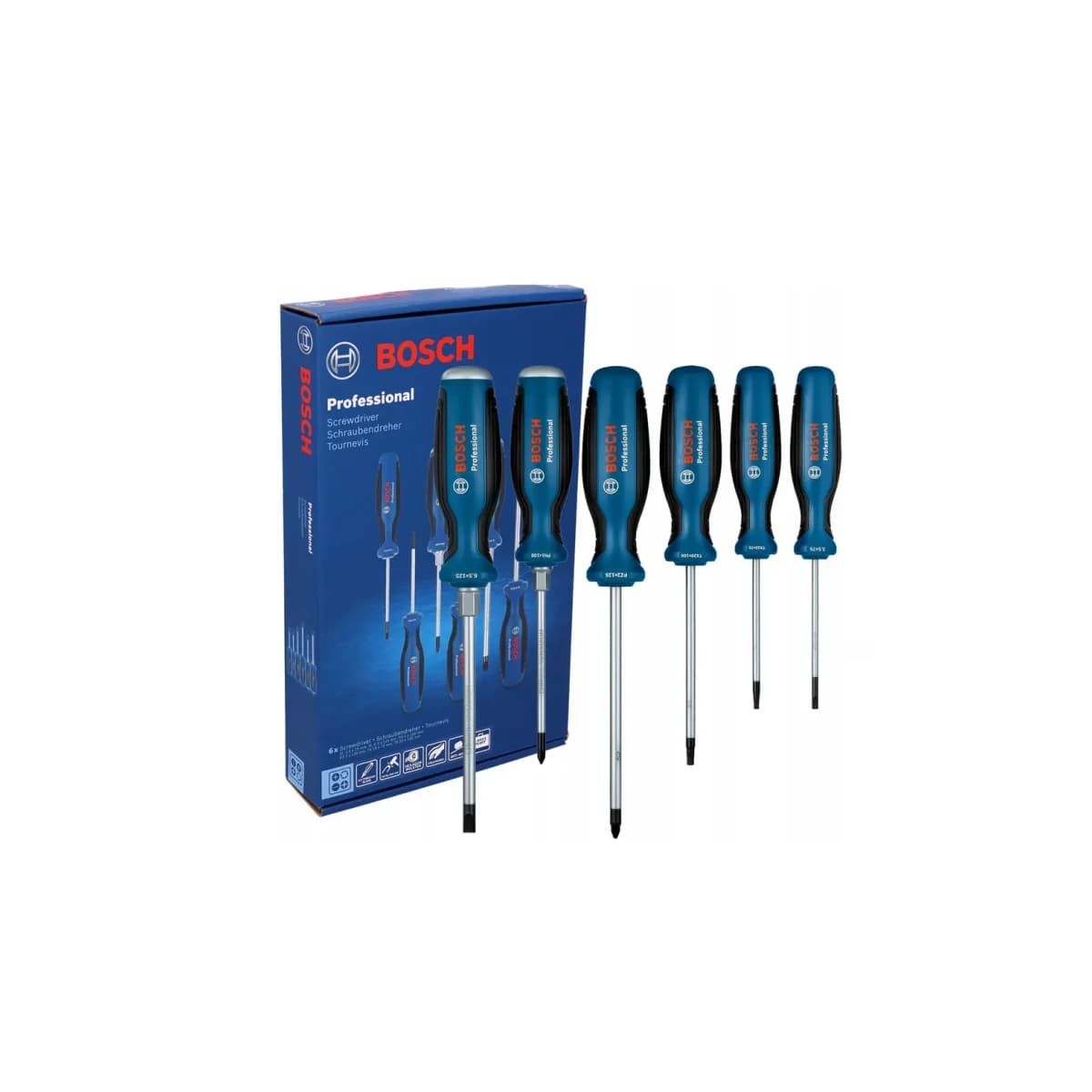 6-teiliges Schraubendreher-Set SL/PH/PZ von BOSCH 1.600.A02.BX7