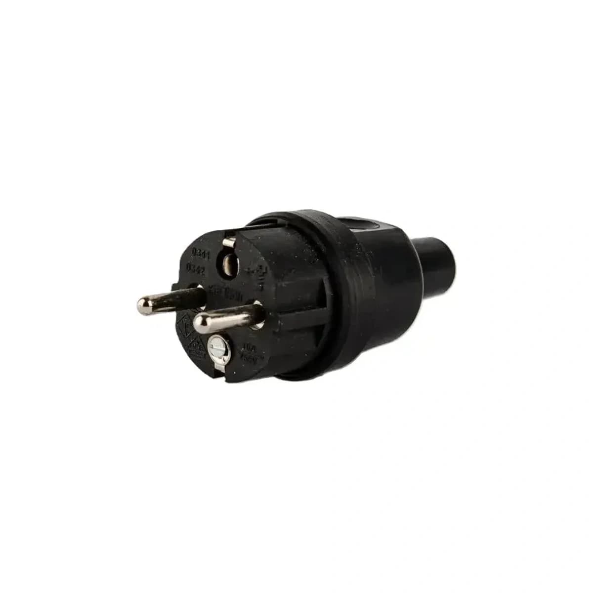 Gerader Stecker 1418000 schwarz, 2P+Z 16A, 250V, IP20