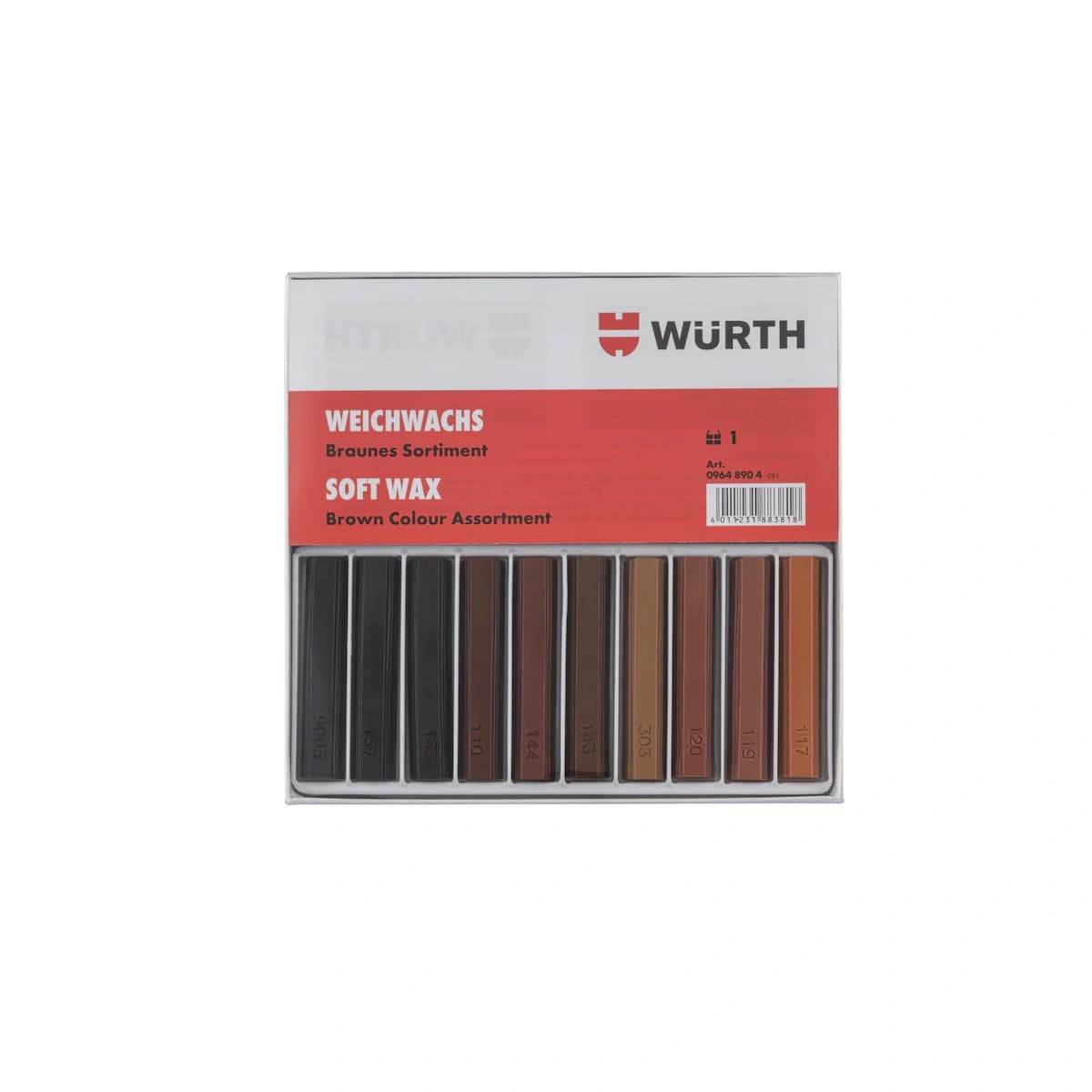 WURTH-Set mit weichen Retuschierwachsen